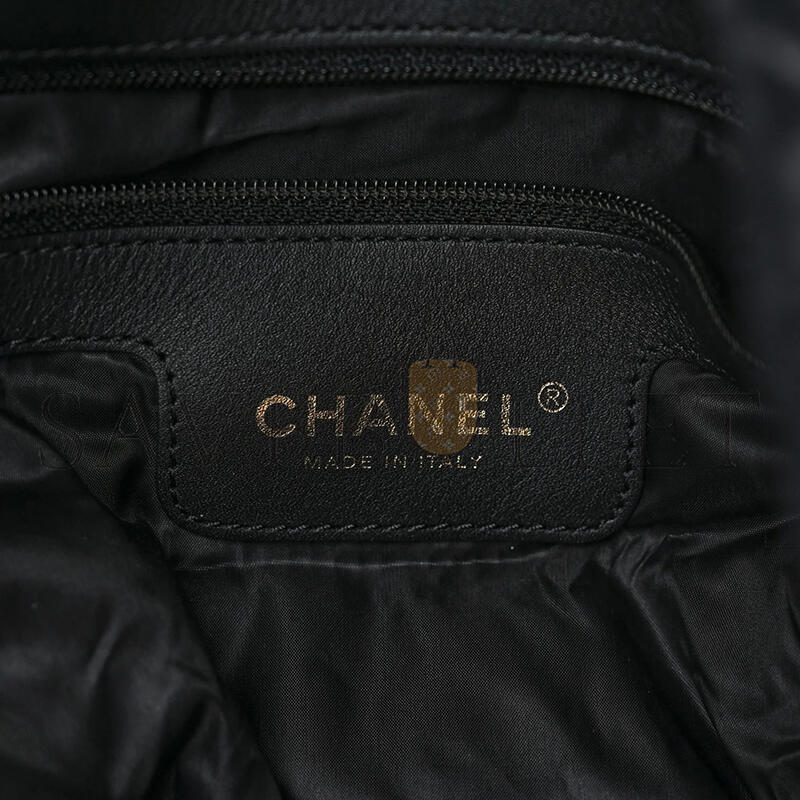 CHANEL NYLON PEARL COCO BEACH NET TOTE BLACK AS29384 (39*33*5cm)